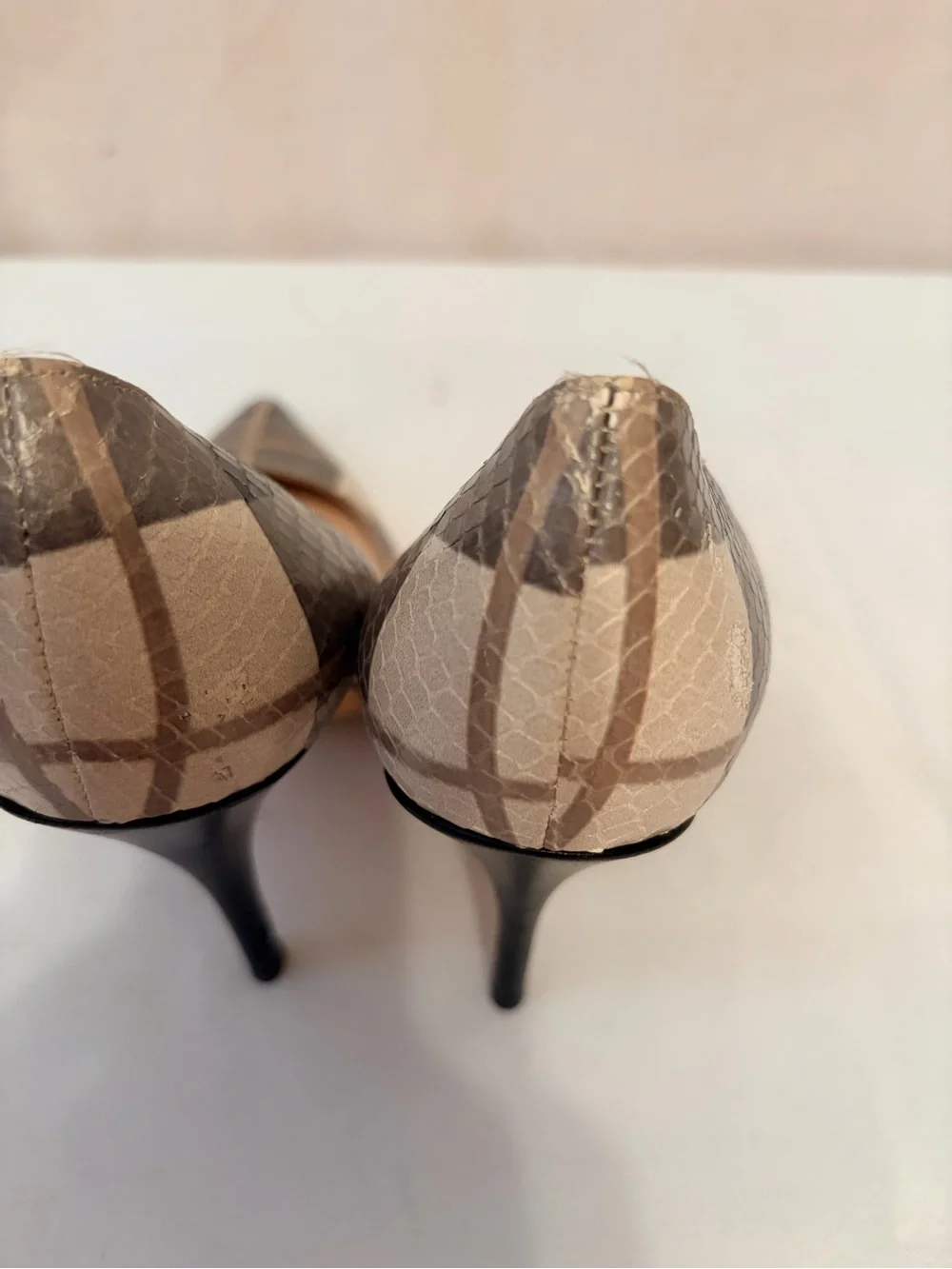 Kate Spade New York Licorice Plaid Snakeskin Stiletto Pumps